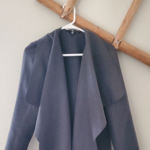 Grey Draped Overcoat